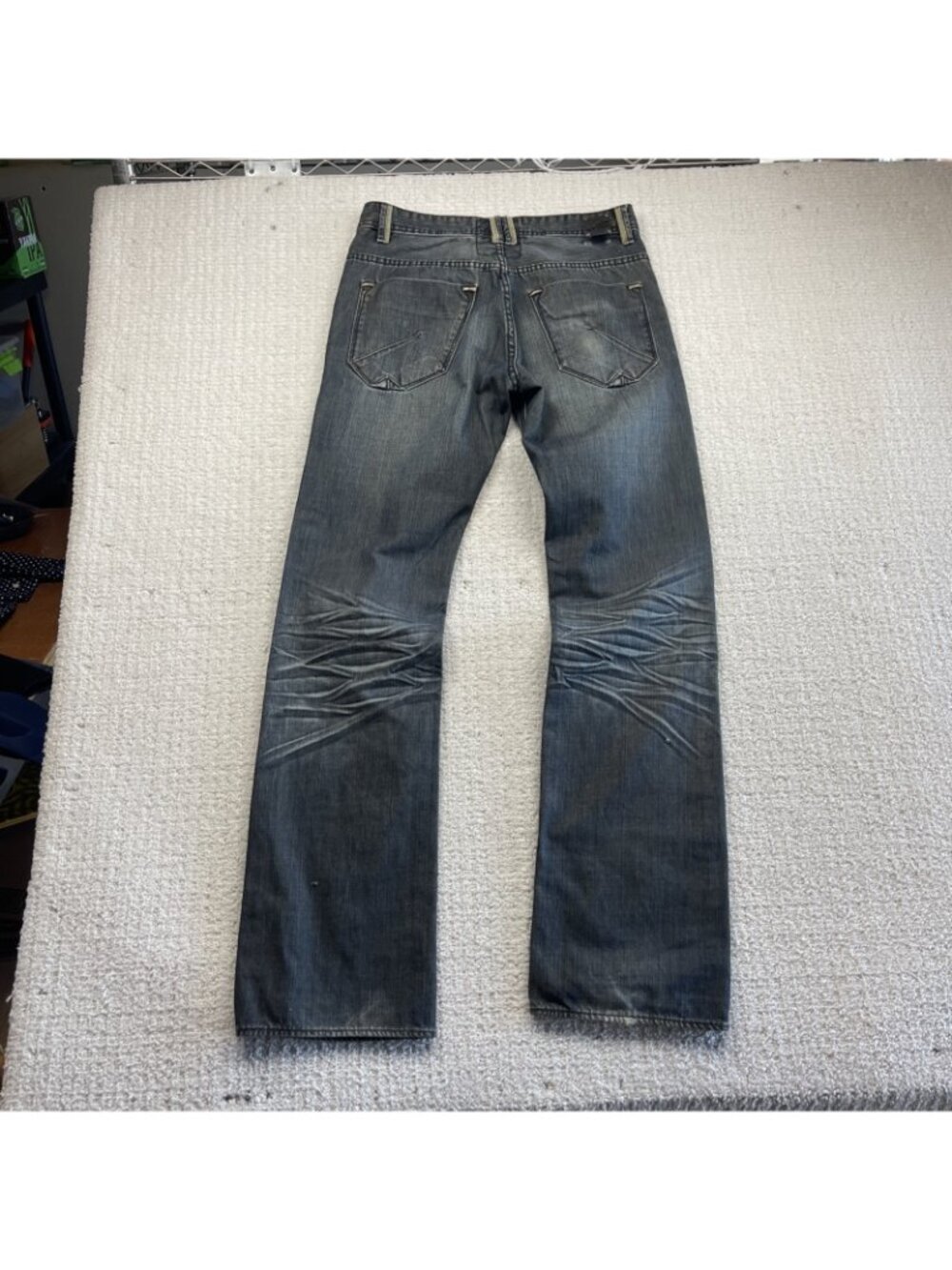Y2K Projek Raw Spirito Fresco Blue Denim Jeans Men Sz 30 Grunge Alt Bootcut - Picture 9 of 11